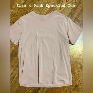 Pink Size 4 Speckled Pink Workout Tee